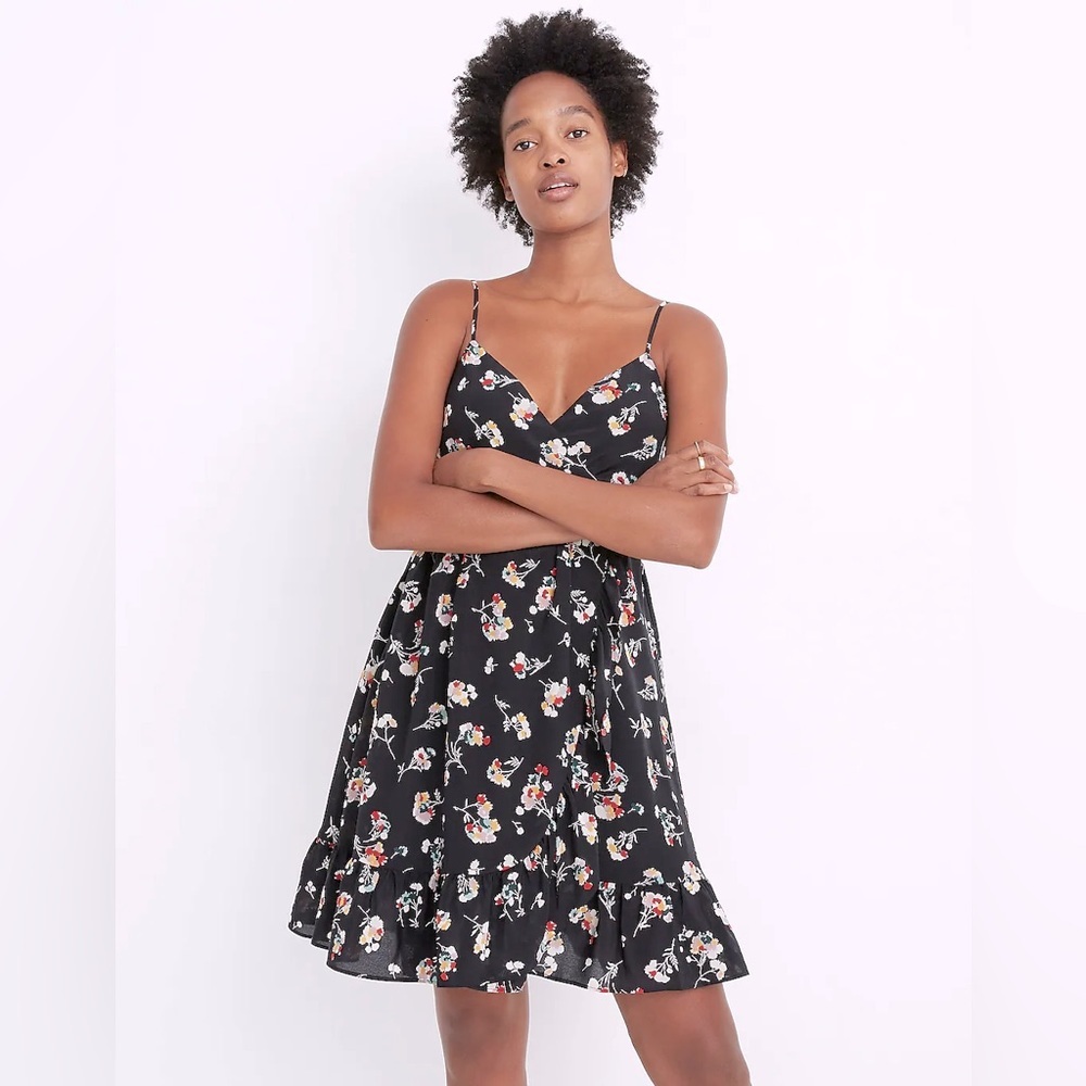 Madewell Silk Carnation Print Dress